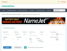 Tablet Screenshot of namebio.com